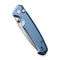 CIVIVI Altus Button Lock Knife Blue Aluminum Handle (2.97" Stonewashed Nitro-V Blade) C20076-6 | CIVIVI