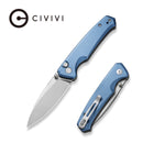 CIVIVI Altus Button Lock Knife Blue Aluminum Handle (2.97" Stonewashed Nitro-V Blade) C20076-6 | CIVIVI