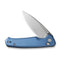 CIVIVI Altus Button Lock Knife Blue Aluminum Handle (2.97" Stonewashed Nitro-V Blade) C20076-6 | CIVIVI