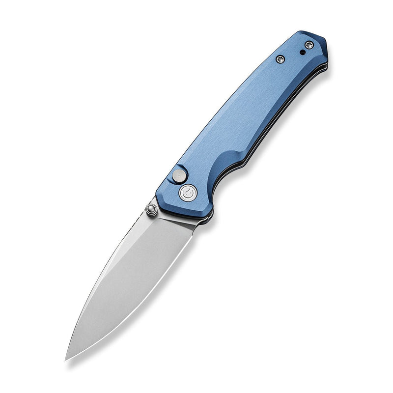 CIVIVI Altus Button Lock Knife Blue Aluminum Handle (2.97" Stonewashed Nitro-V Blade) C20076-6 | CIVIVI