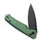 CIVIVI Altus Button Lock Knife Green Aluminum Handle (2.97" Black Stonewashed Nitro-V Blade) C20076-5 | CIVIVI