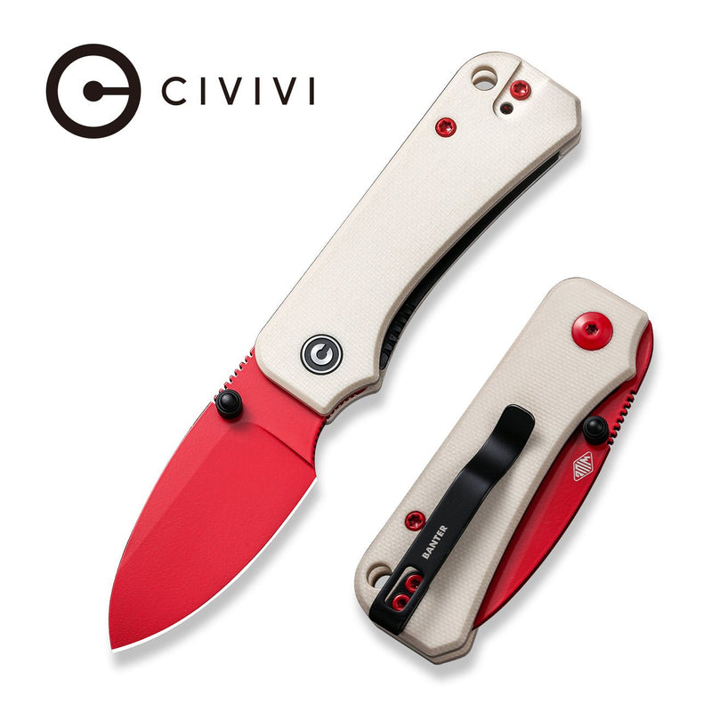 CIVIVI Baby Banter Thumb Stud Knife G10 Handle (2.34" Nitro-V Blade) - CIVIVI