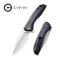 CIVIVI Baklash Flipper Knife G10 With Carbon Fiber Overlay Handle (3.5" 9Cr18MoV Blade) C801D - CIVIVI