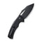 CIVIVI BullTusk Flipper & Thumb Hole Knife Black Coarse G10 Handle (3.48" Black Stonewashed 14C28N Blade) C23017-1