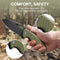 CIVIVI BullTusk Flipper & Thumb Hole Knife OD Green Coarse G10 Handle (3.48" Black Stonewashed 14C28N Blade) C23017-2