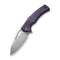 CIVIVI BullTusk Flipper & Thumb Hole Knife Purple Canvas Micarta Handle (3.48" Satin Finished 14C28N Blade) C23017-3