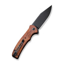 CIVIVI Cogent Button Lock Knife Guibourtia Wood Handle (3.47" Black Stonewashed 14C28N Blade) C20038D-8