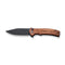 CIVIVI Cogent Button Lock Knife Guibourtia Wood Handle (3.47" Black Stonewashed 14C28N Blade) C20038D-8