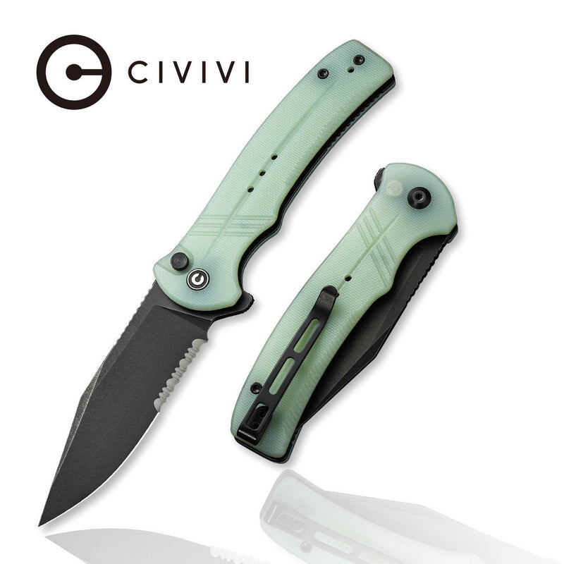 CIVIVI Cogent Flipper And Button Lock Knife G10 Handle (3.47" 14C28N Blade) C20038E-3