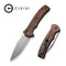 CIVIVI Cogent Flipper And Button Lock Knife Micarta Handle (3.47" 14C28N Blade) C20038D-6