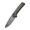 CIVIVI Conspirator Flipper And Button Lock Knife Micarta Handle (3.48" Damascus Blade) C21006-DS1