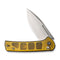 CIVIVI Conspirator Flipper & Button Lock Knife Polished Ultem Handle (3.48" Satin Finished Nitro-V Blade) C21006-5