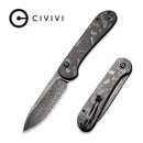 CIVIVI Elementum Button Lock Knife Carbon Fiber Handle (3.47" Damascus Blade) C2103DS-3