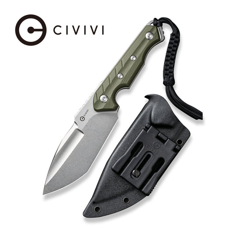 CIVIVI Maxwell Fixed Blade Knife G10 Handle (4.74" D2 Blade) C21040-2