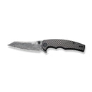 CIVIVI P87 Folder Flipper Knife Carbon Fiber Overlay On G10 Handle (2.90" Damascus Blade) C21043-DS1