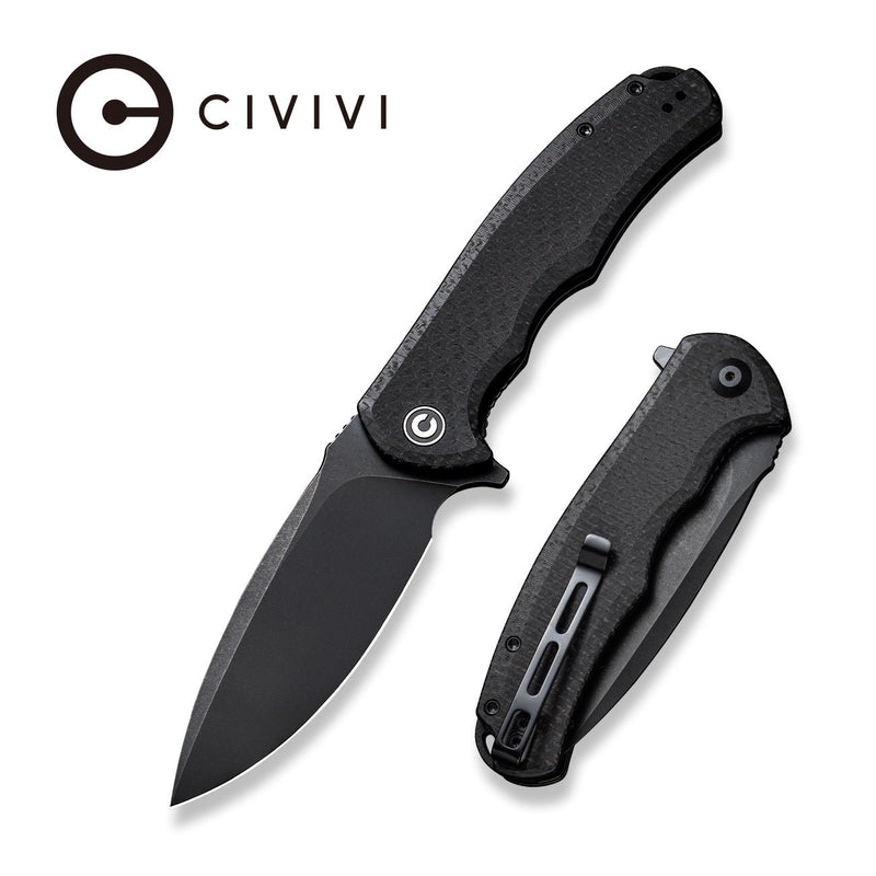 CIVIVI Praxis Flipper Knife Micarta Handle (3.75" 9Cr18MoV Blade) C803G