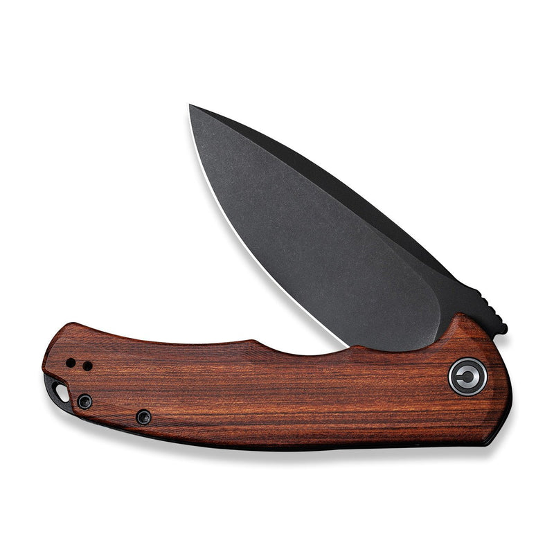 CIVIVI Praxis Flipper Knife Wood Handle (3.75" 9Cr18MoV Blade) C803H