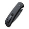 CIVIVI Qubit Button Lock Knife Black Aluminum Handle (2.98" Black Stonewashed 14C28N Blade) C22030E-1