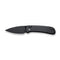 CIVIVI Qubit Button Lock Knife Black Aluminum Handle (2.98" Black Stonewashed 14C28N Blade) C22030E-1