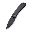 CIVIVI Qubit Button Lock Knife Black Aluminum Handle (2.98" Black Stonewashed 14C28N Blade) C22030E-1