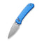 CIVIVI Qubit Button Lock Knife Bright Blue Aluminum Handle (2.98" Satin Finished 14C28N Blade) C22030E-3