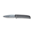 CIVIVI Savant Flipper Knife Stainless Steel Handle With G10 And Carbon Fiber Inlay (3.47" Damascus Blade) C20063B-DS1