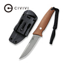 CIVIVI Tamashii Fixed Blade Knife Micarta Handle (4.07" D2 Blade) C19046-5