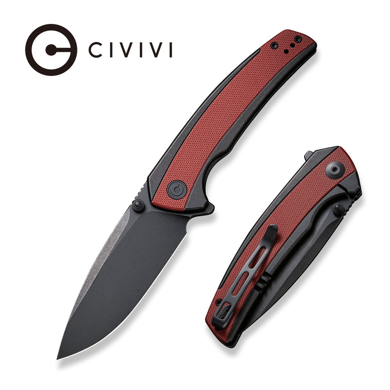 CIVIVI Teraxe Flipper Knife Stainless Steel With G10 Inlay (3.48" Nitro-V Blade) C20036-1