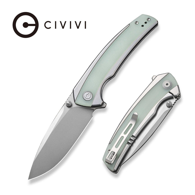 CIVIVI Teraxe Flipper Knife Stainless Steel With G10 Inlay (3.48" Nitro-V Blade) C20036-2