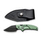 CIVIVI Typhoeus Adjustable Fixed Blade Knife Green Aluminum Handle (2.27" Black Stonewashed 14C28N Blade) C21036-4