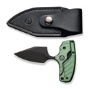 CIVIVI Typhoeus Adjustable Fixed Blade Knife Green Aluminum Handle (2.27" Black Stonewashed 14C28N Blade) C21036-4