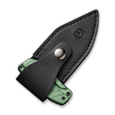 CIVIVI Typhoeus Adjustable Fixed Blade Knife Green Aluminum Handle (2.27" Black Stonewashed 14C28N Blade) C21036-4