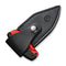 CIVIVI Typhoeus Adjustable Fixed Blade Knife Red And Black Aluminum Handle (2.27" Damascus Blade) C21036-DS1