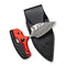 CIVIVI Typhoeus Adjustable Fixed Blade Knife Red And Black Aluminum Handle (2.27" Damascus Blade) C21036-DS1