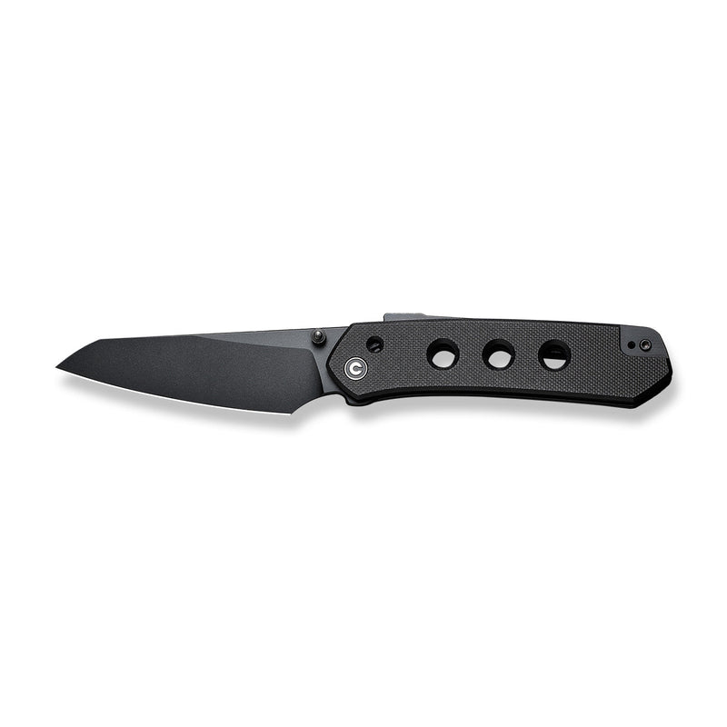 CIVIVI Vision FG Thumb Stud Knife Black G10 Handle (3.54" Black Nitro-V Blade) C22036-1