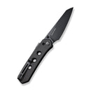 CIVIVI Vision FG Thumb Stud Knife Black G10 Handle (3.54" Black Nitro-V Blade) C22036-1