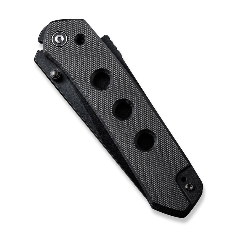 CIVIVI Vision FG Thumb Stud Knife Black G10 Handle (3.54" Black Nitro-V Blade) C22036-1