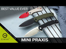 CIVIVI Mini Praxis Flipper Knife G10 Handle (2.98" D2 Blade) C18026C-1, With No Free Gift